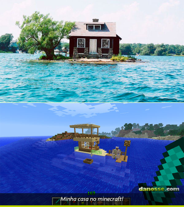 Casas reais dando ideias no Minecraft